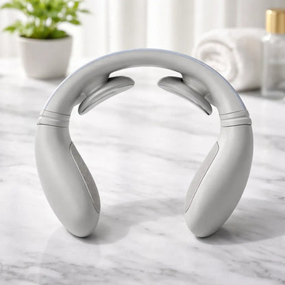 Masajeador Cuello Portatil Ergonomico 3 Niveles Cervical Celeste