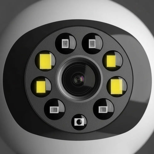 Camara Vigilancia Robotica Wifi Inteligente App Tuya Full Hd Blanco
