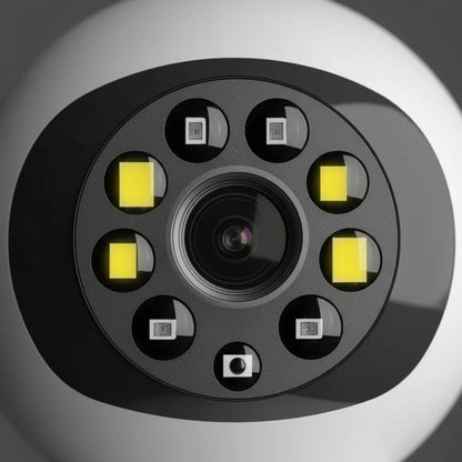 Camara Vigilancia Robotica Wifi Inteligente App Tuya Full Hd Blanco