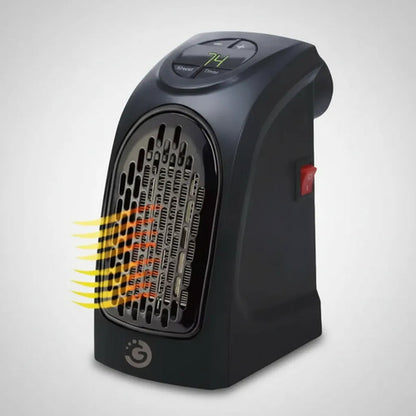 Mini Calefactor Electrico Ceramico Display Enchufe Directo Negro