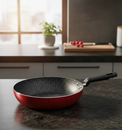 Sarten Hondo Profunda Cocina Capacidad 2.2l Antiadherente Bordó