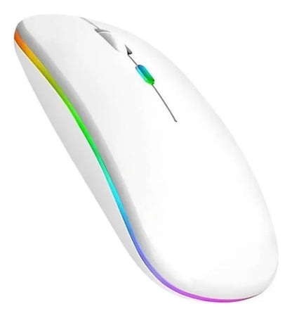 Mouse Inalambrico 3 Botones Notebook Pc Led Rgb Recargable Aleatorio - 2 Colores
