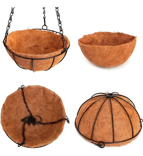 Maceta De Fibra De Coco Jardin Colgante Rustica Varios