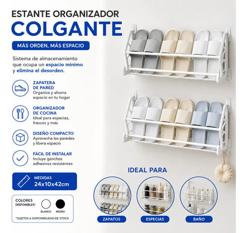 Estante Zapatera Organizador Colgante Zapatera 24x10x42cm Aleatorio