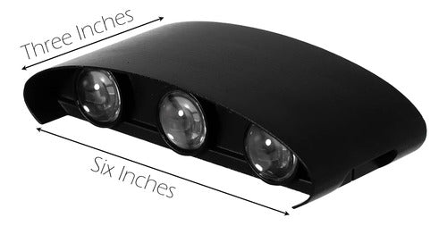 Set X3 Foco Pared Aplique Exterior Luminaria Bidireccional