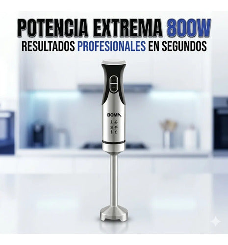 Mixer Multifuncion Boma 800w Cuchilla Acero Inoxidable 35cm 2 Colores Por Diponibilidad
