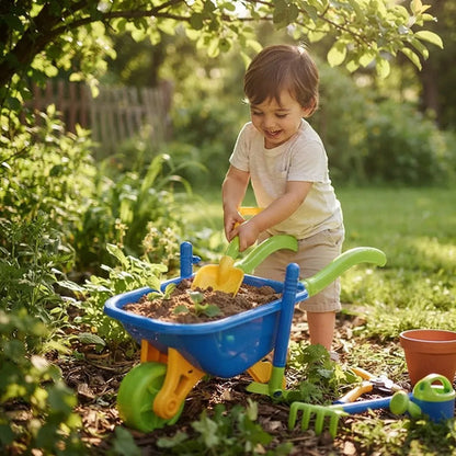 Set Jardinería Infantil Carretilla Herramientas X12 Piezas
