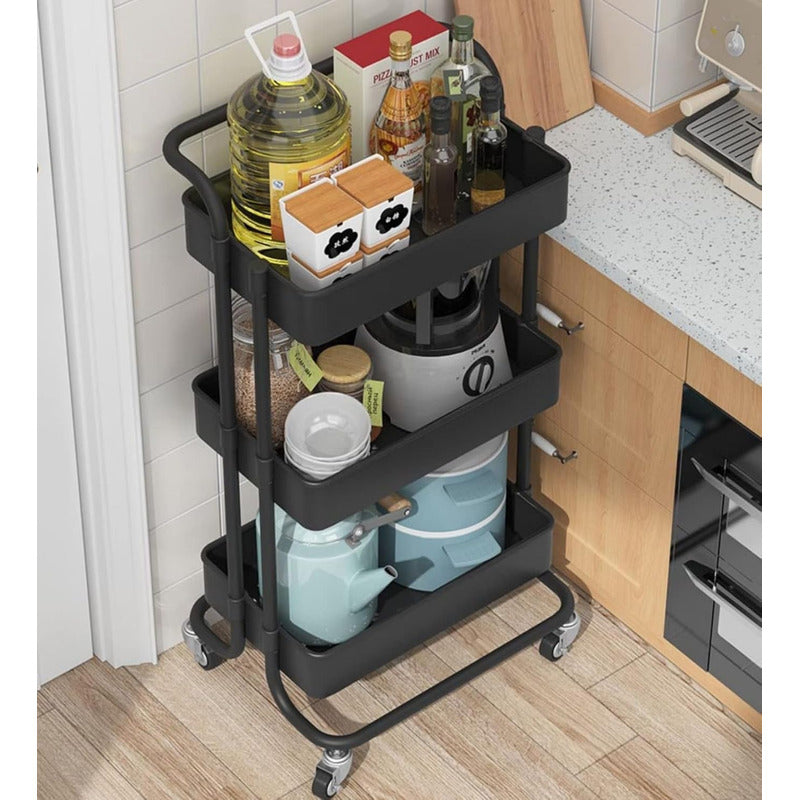 Organizador Cocina Baño Oficina Multiuso De Metal Con Ruedas
