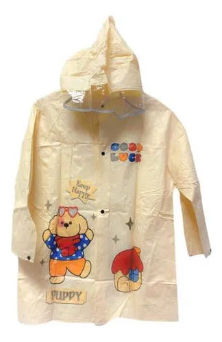 Pilot Impermeable Lluvia Infantil Capucha Visera Reflectivo Beige 3xl ( 130-150cm.) Estampado Infantil Reflectivo