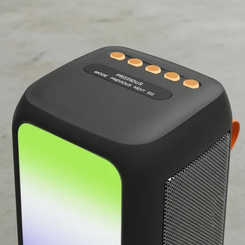 Parlante Bluetooth Portátil Tws Usb Tf Fm Full Led Rgb 5w Negro
