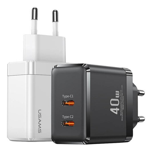 Cargador Pared 40w Tipo C Usb C Carga Rapida Negro