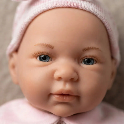 Muñeco Bebé Realista 38cm Chupete Sonidos Vestimenta Crochet