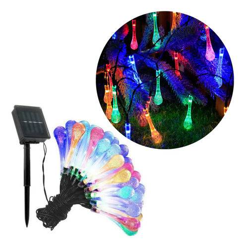 Guirnalda Solar Guia Luces Led Calidas Y Rgb Lamparas 5 Mts