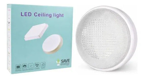 Blanco Panel Led Redondo 18w Luz Fría 7000k 24cm Blanco