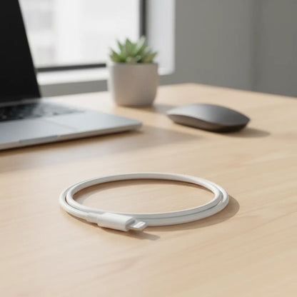Cable De Datos Y Carga Tipo C A Ios Carga Rapida 5a 1m Usb-c Blanco