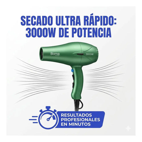 Secador Pelo 3 En 1 Modelador Cepillo Peine Boquilla 3000w Aleatorio - 2 Colores
