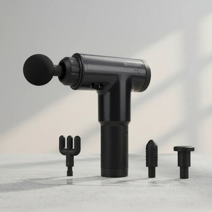Martillo De Masajes 4 Cabezales Masajeador Inalambrico Negro
