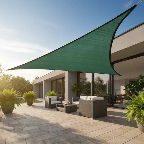 Toldo Lona Triangular 3.6m Impermeable Jardin Sombra Sombra Aleatorio - 2 Colores