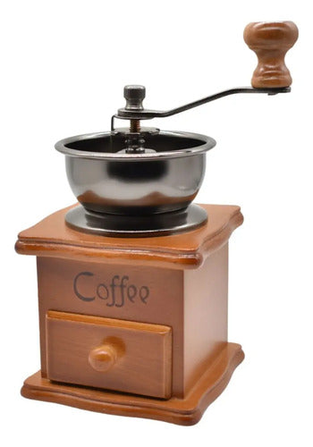 Molinillo Manual Portatil Para Cafe 16x10x10cm Marrón