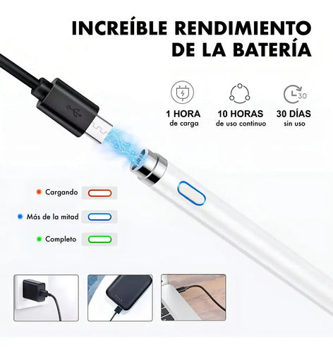 Lapiz Tactil Optico Recargable Android Ios Windows Tablet Pc