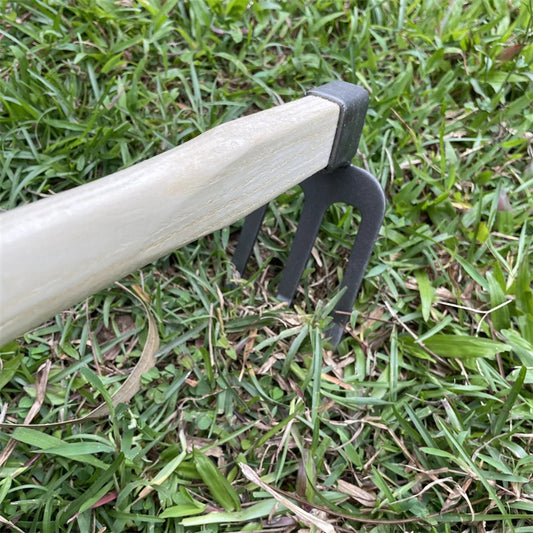 Rastrillo Con Mango De Madera Para Jardin 38x7x14cm
