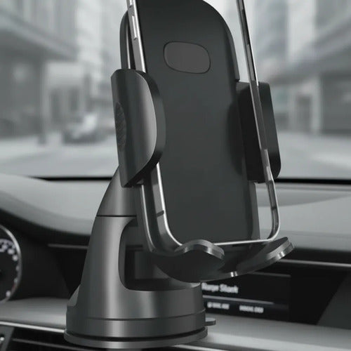 Soporte Celular Universal Gps Smartphone Ajustable Auto 360 Negro