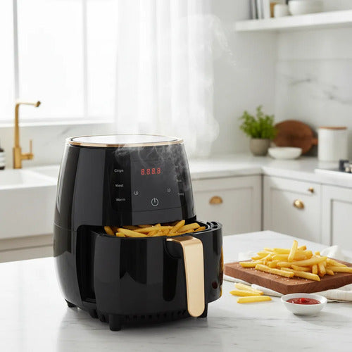 Freidora Aire Sin Aceite 4.5 Litro 1200w Temporizador Horno Negro O Verde Segun Disponibilidad