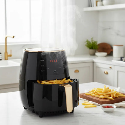 Freidora Aire Sin Aceite 4.5 Litro 1200w Temporizador Horno Negro O Verde Segun Disponibilidad