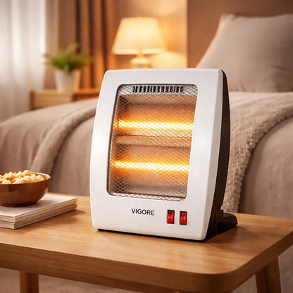Calefactor Electrico Estufa Portatil Doble Tubo 800w 36-27cm Blanco