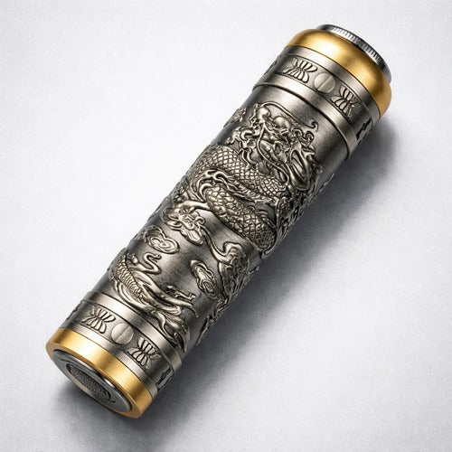 Mini Afeitadora Electrica Buda Vintage Usb 300mah Metal Dorado Oscuro