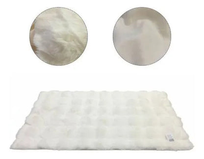 Alfombra Felpa Relieve Suave Base Gamuza 50x80cm Felpudo 80 Cm 50 Cm Blanco