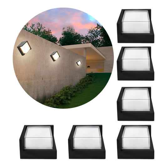 Set X6 Aplique Pared Exterior Luminaria Foco Lampara