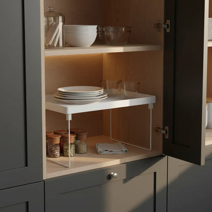 Estante Organizador Multiuso Plegable Apilable 38cm Blanco