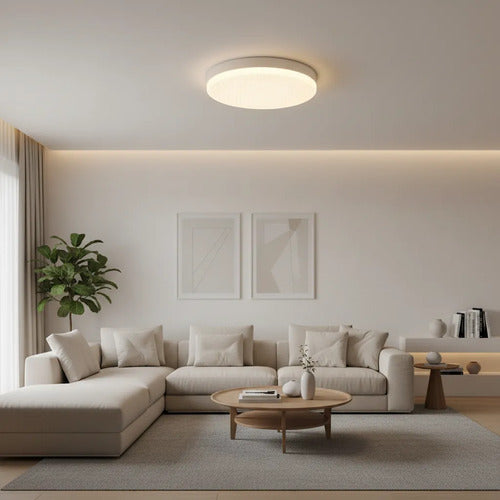 Panel Plafón Led Redondo 18w Luz Cálida 3500k 24cm Blanco
