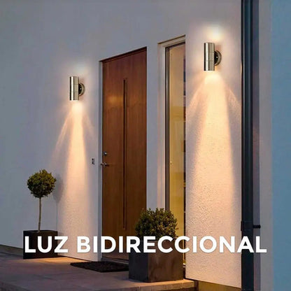 Foco Pared Aplique Exterior Lampara Bidireccional Luminaria