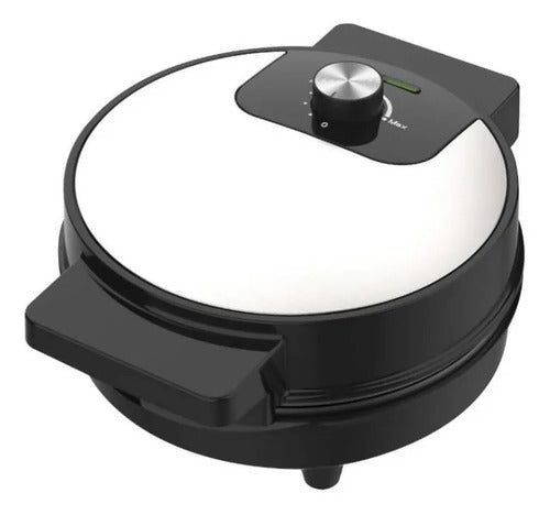 Waflera Electrica Antiadherente 1000w Regulable 20cm Boma Negro