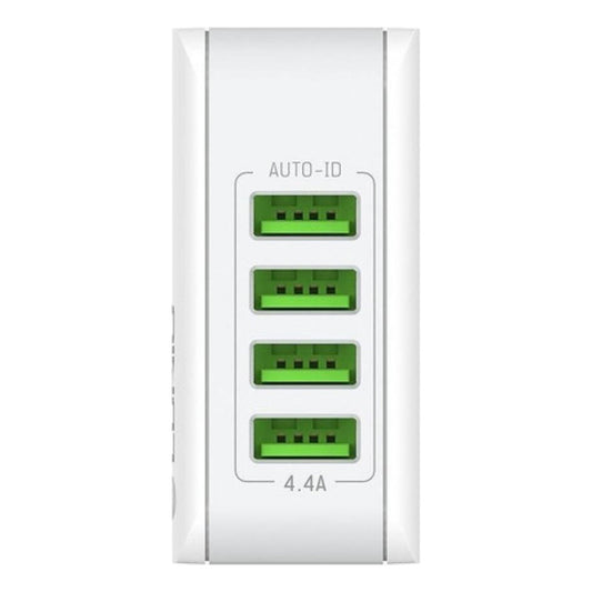 Cargador Pared Multiple Usb 4.4a 22w Sin Cable Blanco