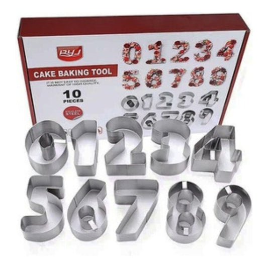 Moldes Numeros Decoracion Torta Gatetitas 10 Piezas 10 Cm
