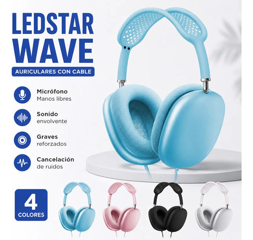Auriculares Cableados Sonido Envolvente Graves Reforzados Negro