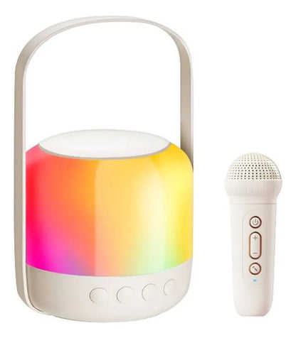Parlante Bluetooth Portátil Led Rgb C/micrófono Inalámbrico Blanco