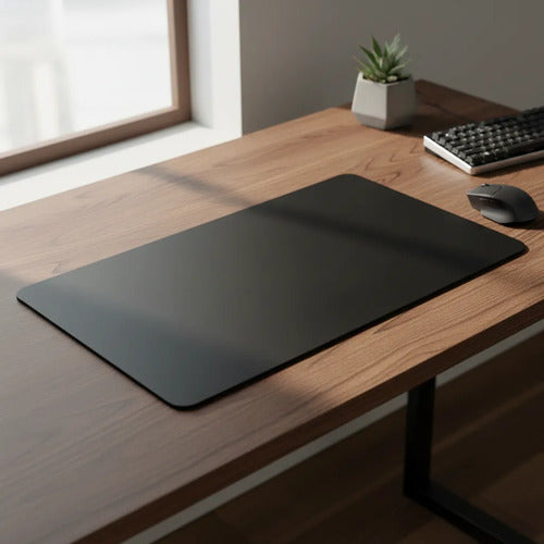 Mousepad Gamer Xl Base Goma Antideslizante Alfombrilla Tela Gris Liso