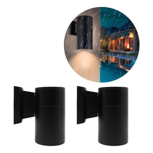 Set X2 Aplique Pared Exterior Luminaria Foco Unidireccional