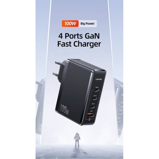 Cargador De Pared Usb Carga Rapida 3 Usb Tipo C + 1 Usb 100w