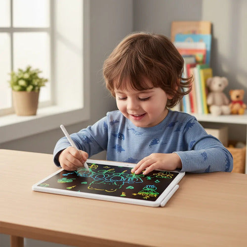 Pizarra Pizarrón Pantalla Lcd Infantil Escritura Dibujo 27cm Blanco