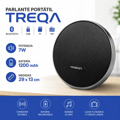 Parlante Portatil Bluetooth Usb Tf Fm Recargable Mini 7w Negro