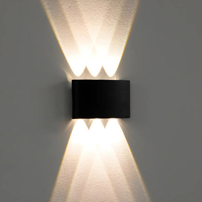 Set X4 Aplique Pared Bidireccional Lampara Exterior 3 Luces