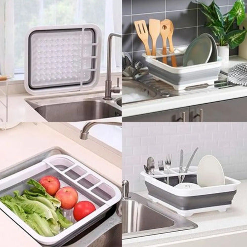 Escurridor Plegable De Silicona Para Platos Y Cubiertos Varios