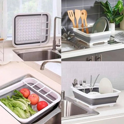 Escurridor Plegable De Silicona Para Platos Y Cubiertos Varios