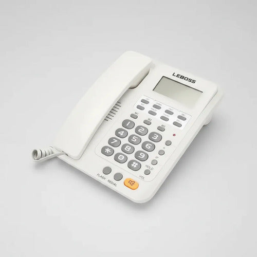 Telefono Fijo Pantalla Manos Libres Identificador Altavoz Blanco