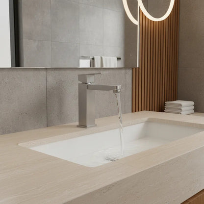 Canilla Griferia Monocomando Lavatorio Acero Baño Set Plateado Cromado